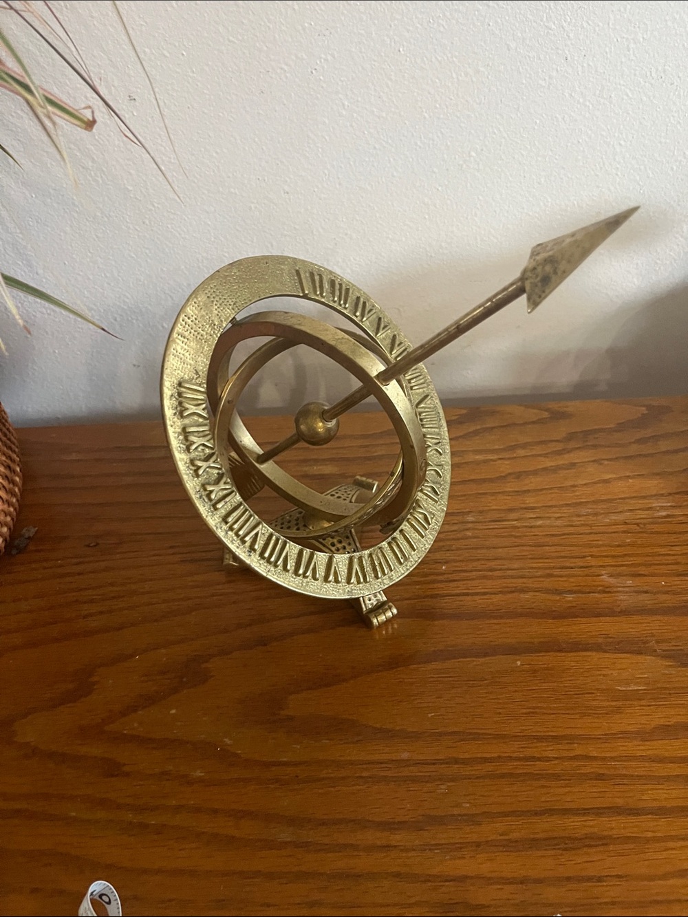 Vintage brass Decorative Armillary Sphere sundial